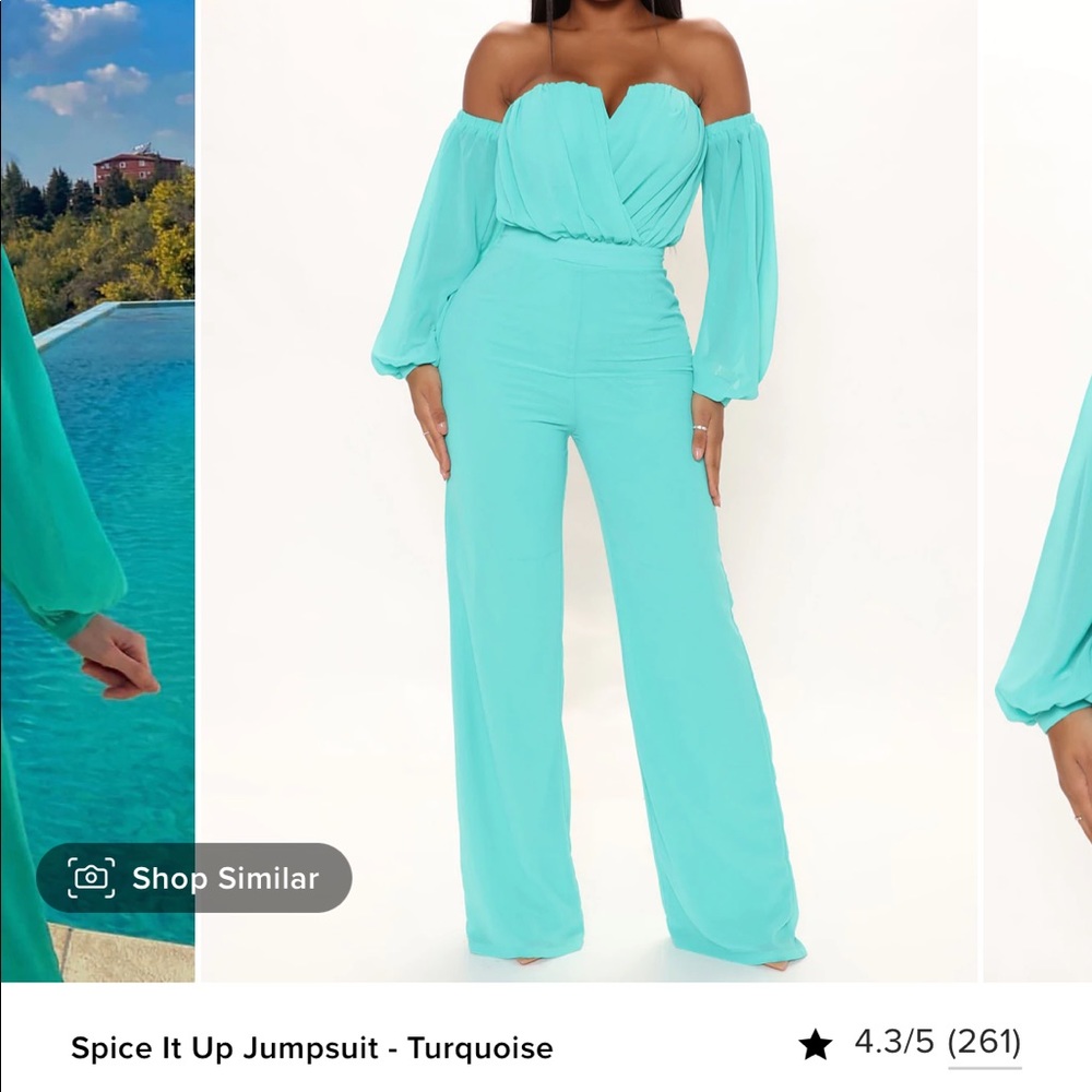 Turquoise jumpsuit never worn with tags attached